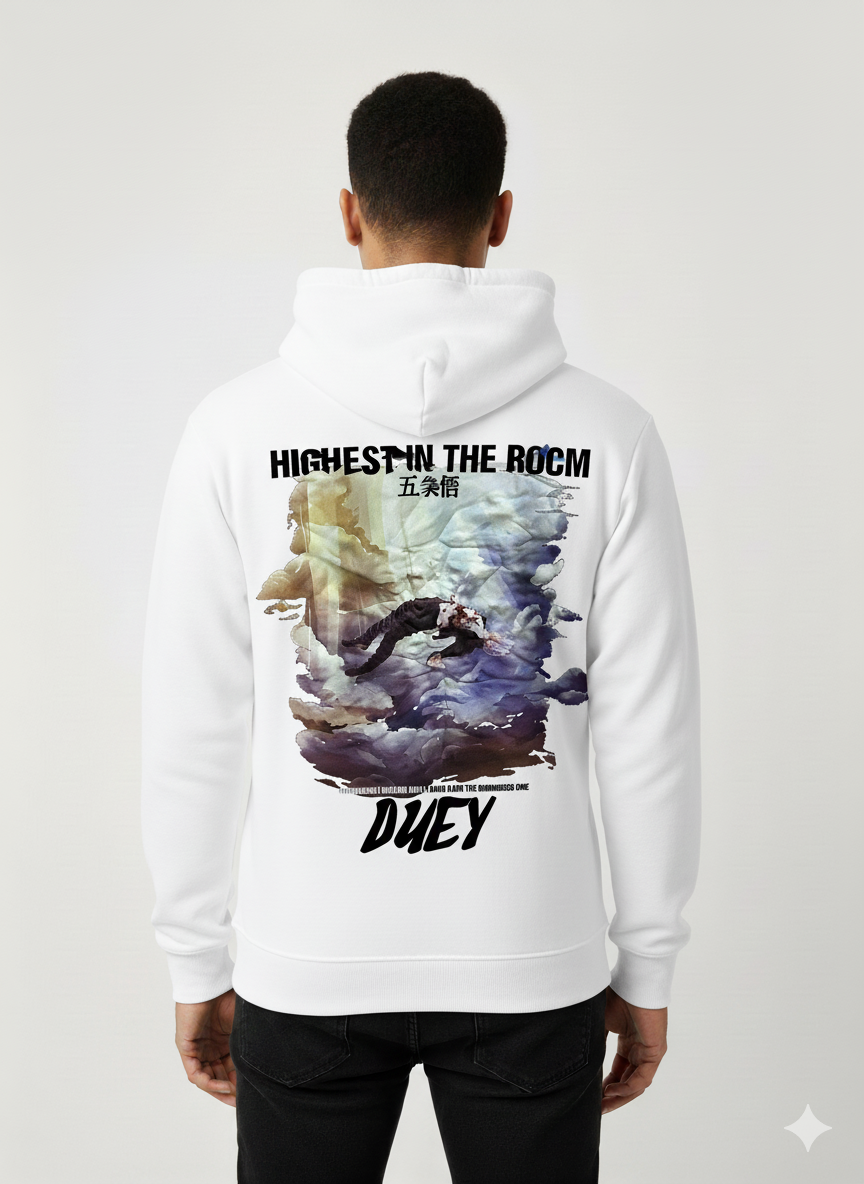 hoodie- Printed -Oversized cotton