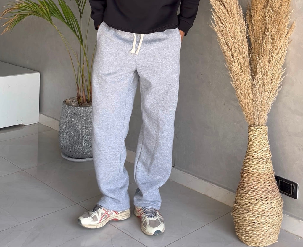 Wide leg cotton pants