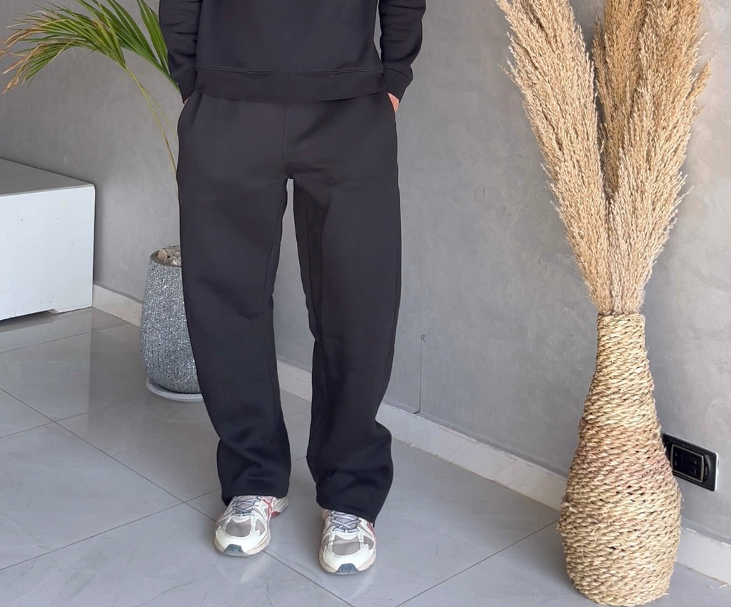 Wide leg cotton pants