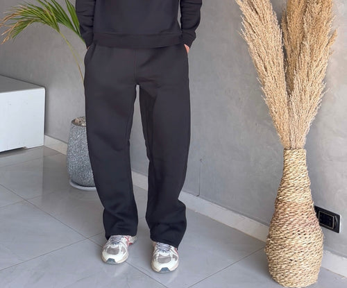 Wide leg cotton pants